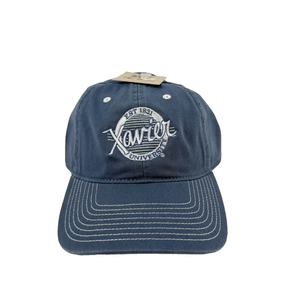 Xavier University Hat Blue Musketeers Cap Ladies Womens Mom Strap Back Sports